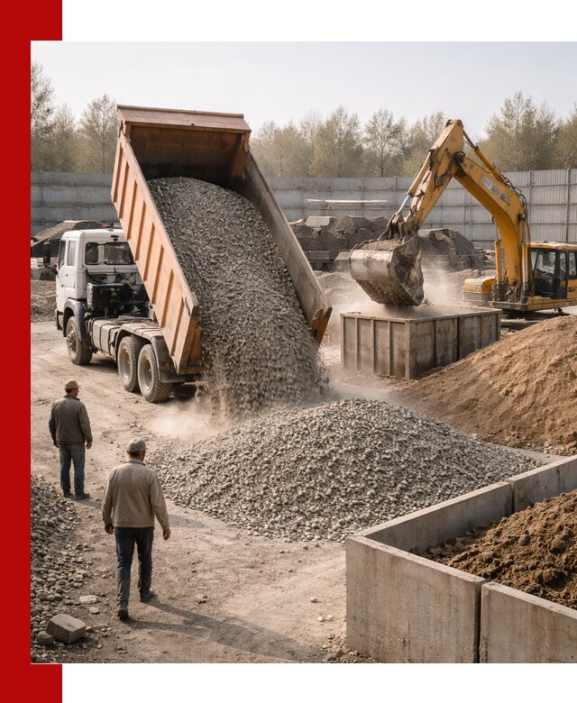 Доставка нерудных материалов с погрузкой и разгрузкой в Новоуральске