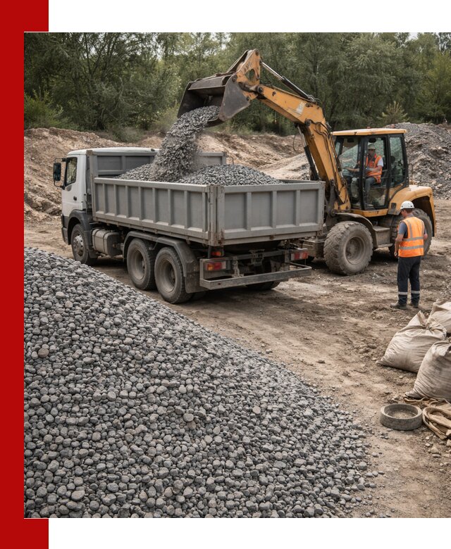 Доставка гравийного щебня в Новоуральске оптом и в розницу