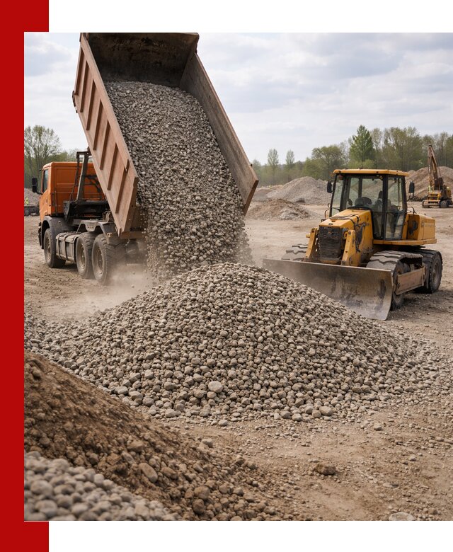 Доставка гравийного щебня фракции 40-70 в Новоуральске