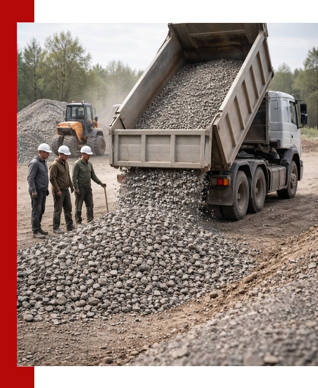 Доставка гравийного щебня фракции 70-120 в Новоуральске