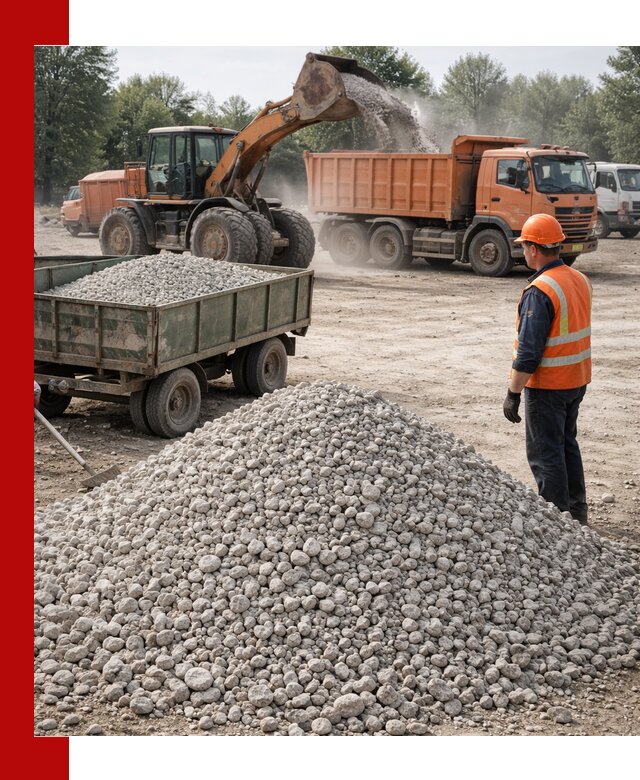 Доставка известнякового щебня фракция 20–40 в Новоуральске