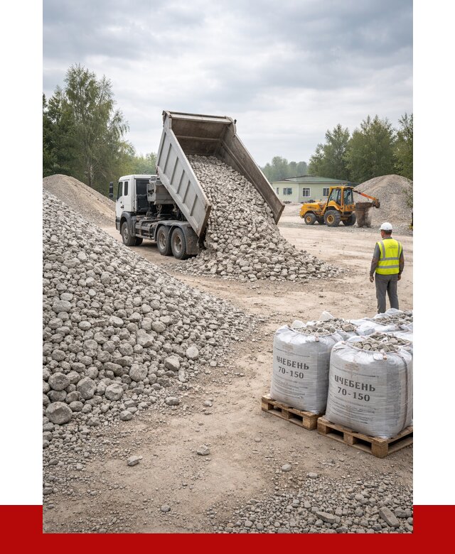 Известняковый щебень фракция 70-150 в Новоуральске от 1276 р. | ПРОНЕРУДНву