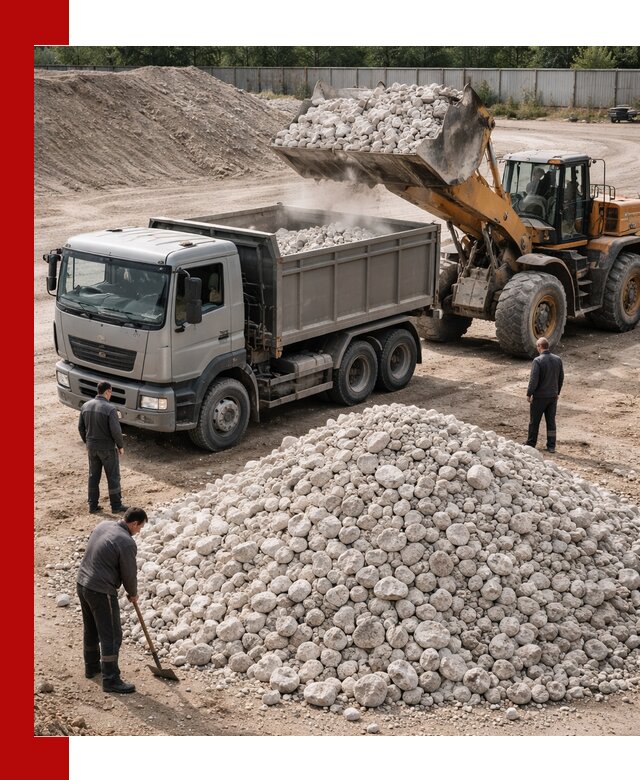 Известняковый щебень фракция 70–150 с доставкой в Новоуральске