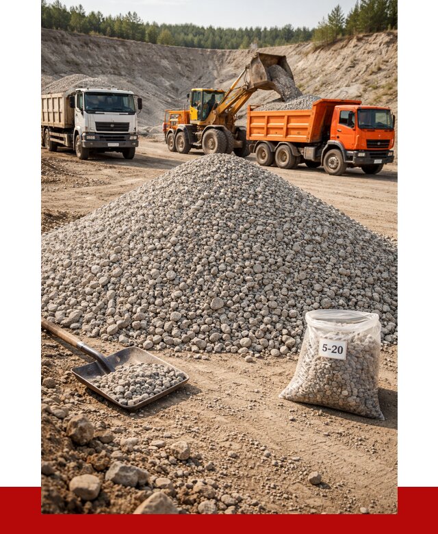 Доломитовый щебень фр. 5-20 в Новоуральске от 4287 р. | ПРОНЕРУДНву