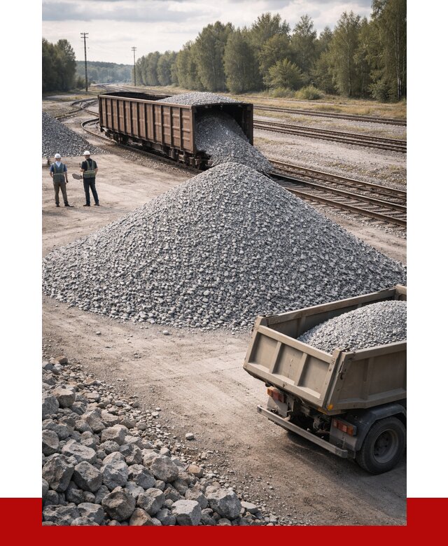Железнодорожный щебень 20-60 в Новоуральске от 1735 р. | ПРОНЕРУДНву