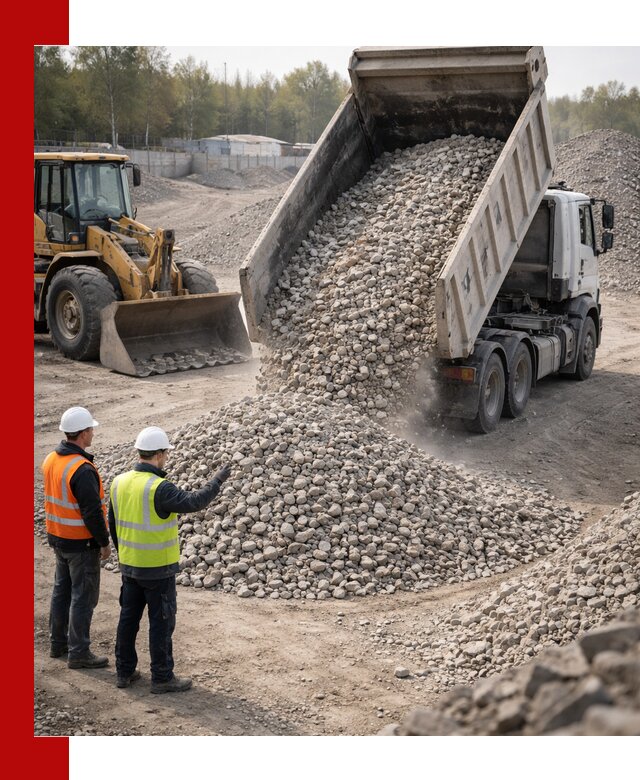 Вторичный щебень фракция 40–70 доставка в Новоуральске