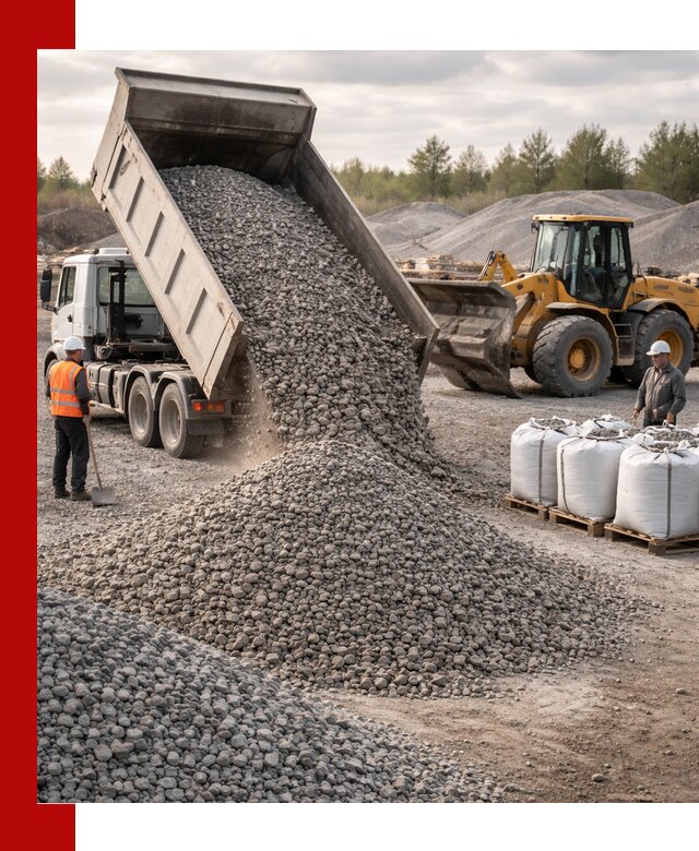 Бетонный щебень фракция 5–20 с доставкой в Новоуральске