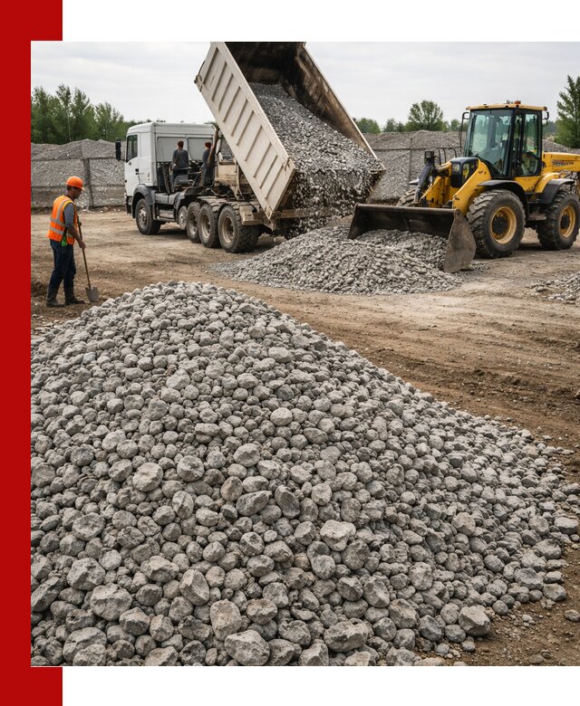 Доставка бетонного щебня фракции 40-70 в Новоуральске