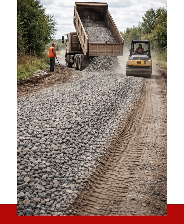 Щебень для отсыпки дороги в Новоуральске от 2756 р. ПРОНЕРУДНву