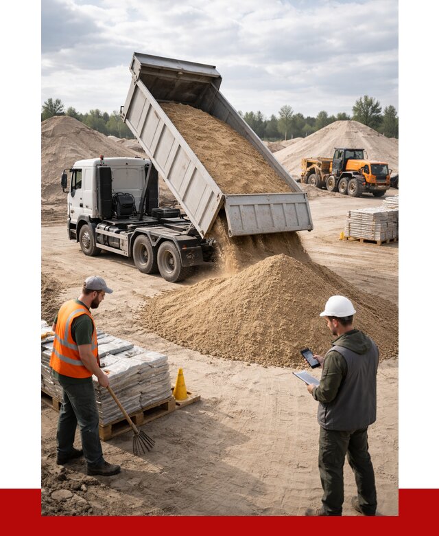Карьерный песок с доставкой в Новоуральске от 3675 р. ПРОНЕРУДНву