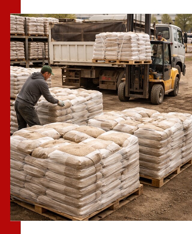 Карьерный песок в мешках с доставкой в Новоуральске