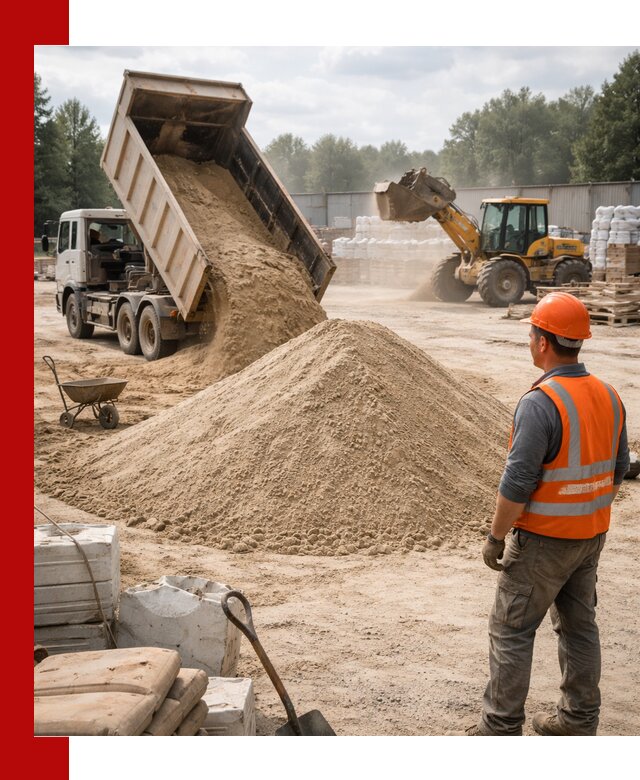 Доставка строительного песка с самосвалом в Новоуральске