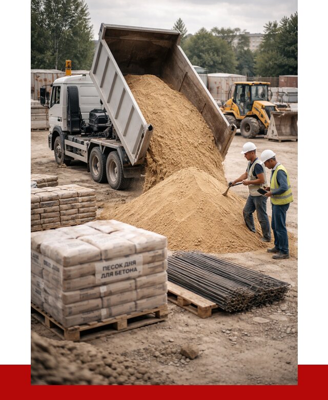 Песок для бетона в Новоуральске от 2552 р. с доставкой, ПРОНЕРУДНву