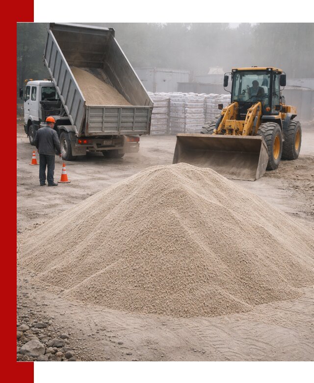 Кварцевый песок фракция 0–8 для стройработ в Новоуральске