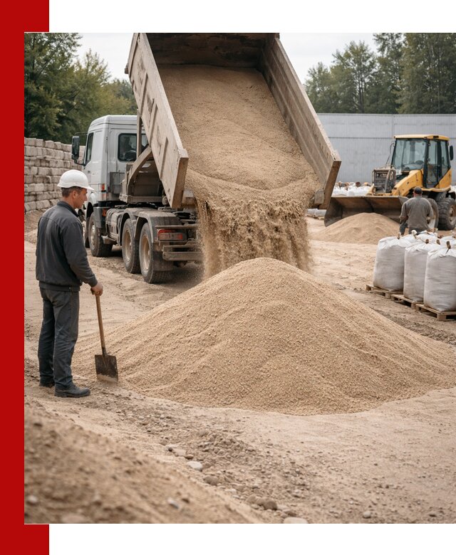 Кварцевый песок фракция 0–3 мм с доставкой в Новоуральске