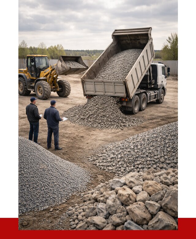 Гравий и камень с доставкой в Новоуральске от 4287 р. - ПРОНЕРУДНву