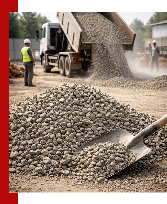 Доставка гравия фракции 20-40 в Новоуральске с самосвалами