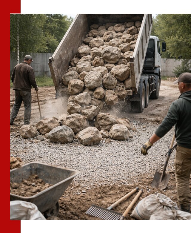 Доставка и укладка булыжника в Новоуральске