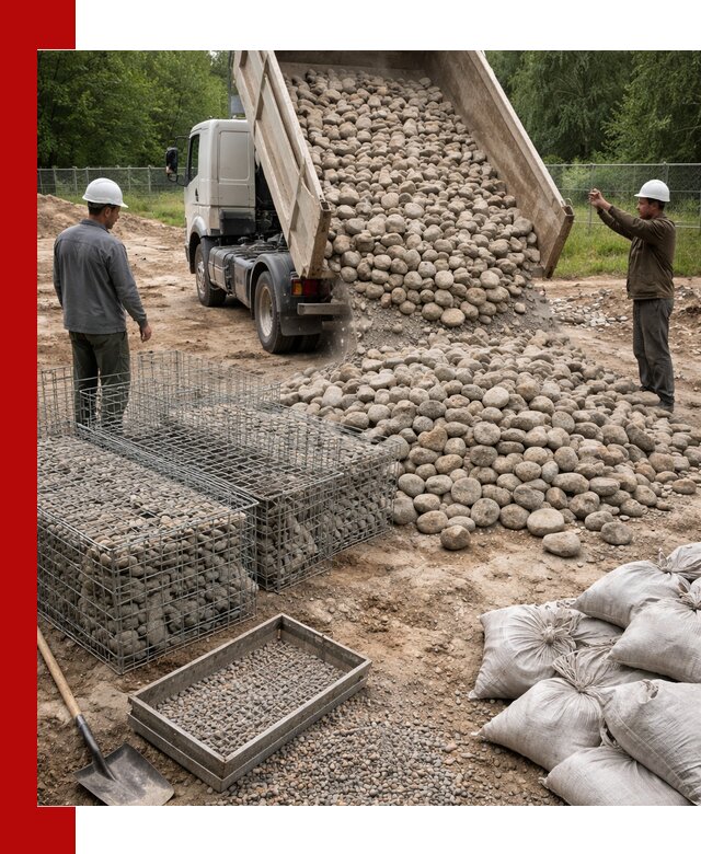 Камень для габионов фракция 70–151 в Новоуральске