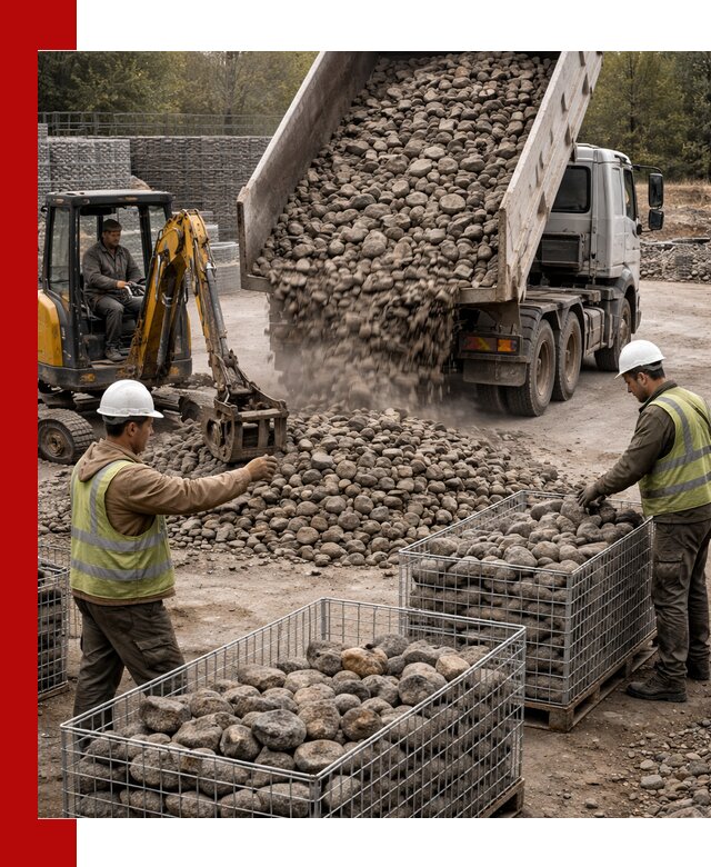 Камень для габионов фракция 100–201 в Новоуральске