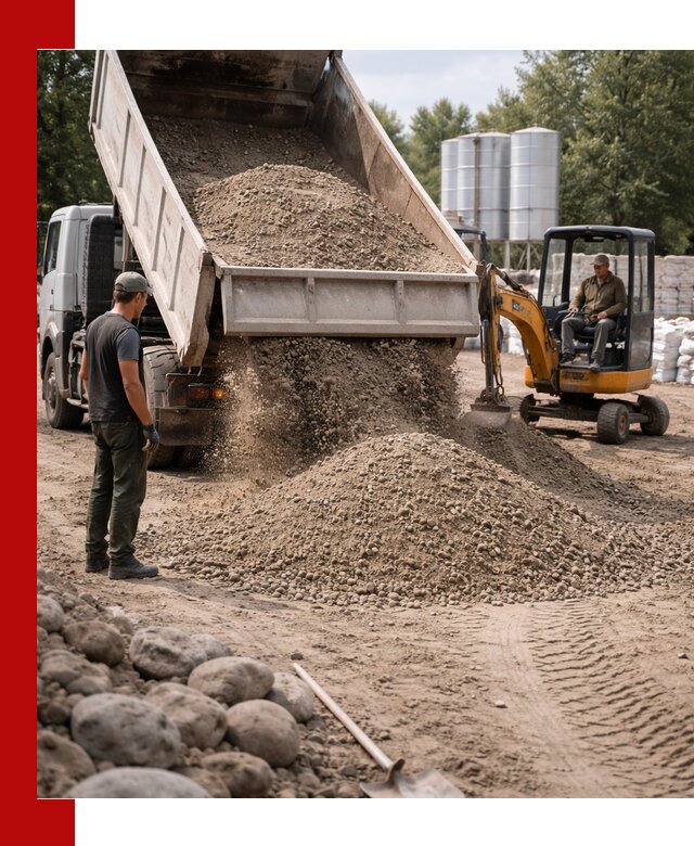 Доставка ПГС С3 в Новоуральске самосвалами и миксерами