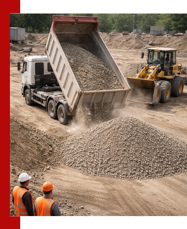 Щебень с песком (ЩГПС С2) с доставкой в Новоуральске