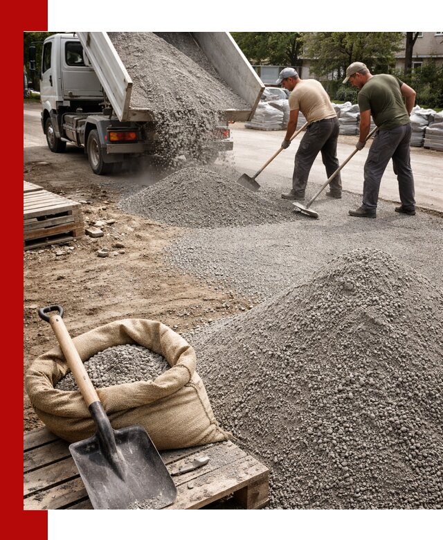 Отсев для тротуарной плитки в Новоуральске — доставка и укладка