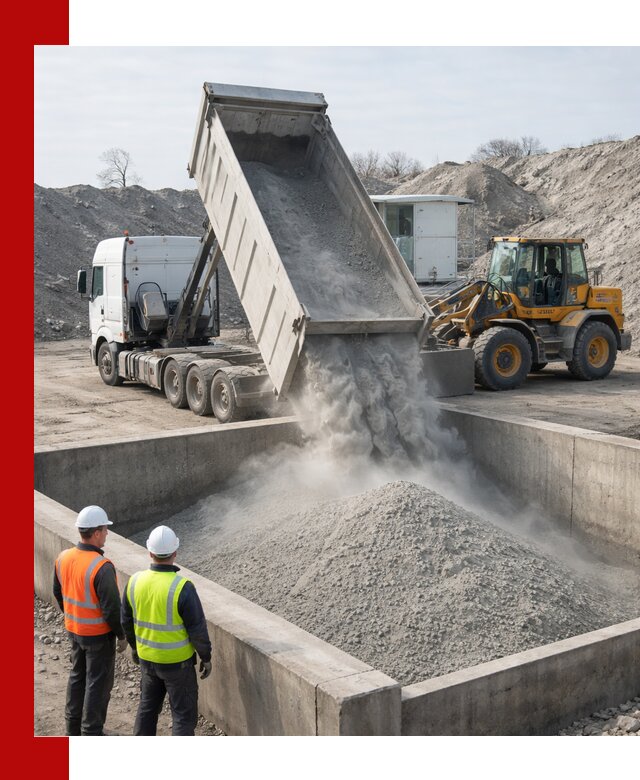 Доставка цемента навалом в Новоуральске крупными партиями