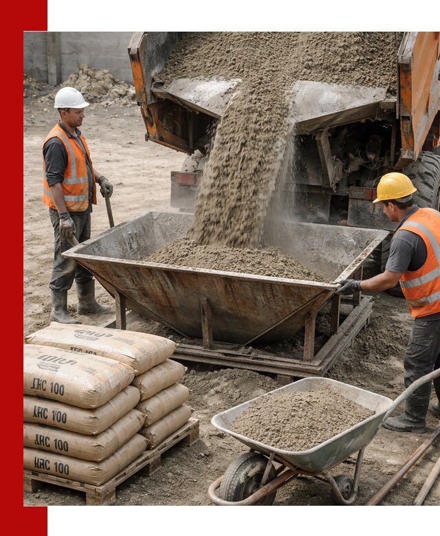 Доставка цементно-песчаной смеси М100 в Новоуральске