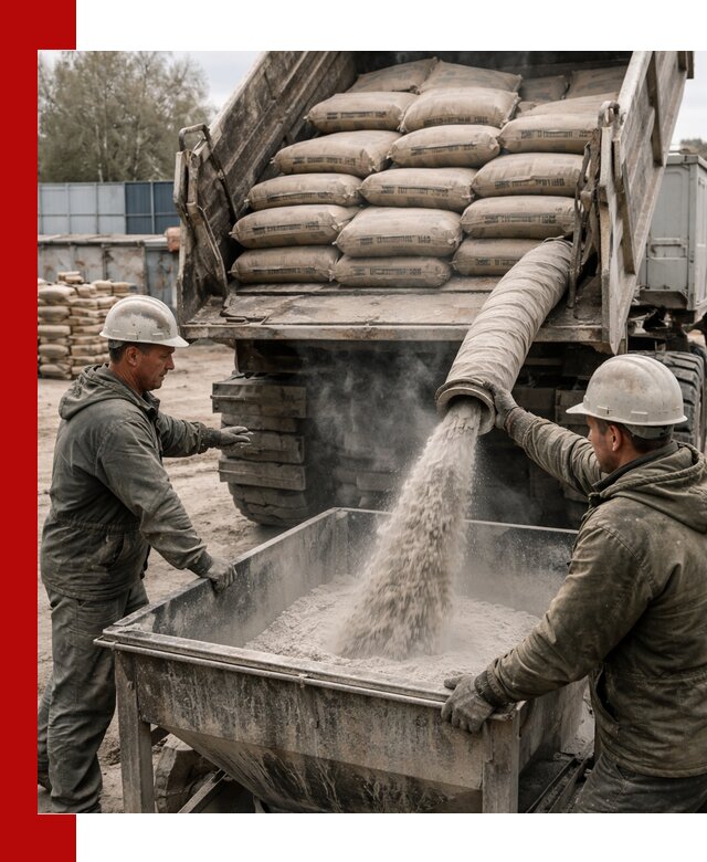 Доставка цемента М400 в Новоуральске оптом и в розницу