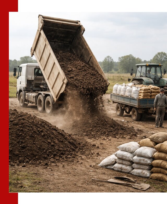 Доставка грунта и удобрений оптом в Новоуральске для сельхоз и строительства