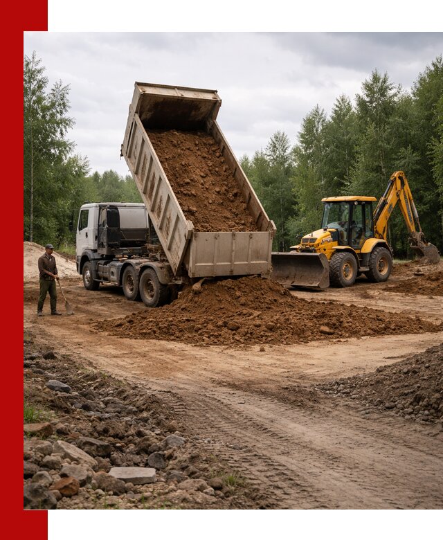 Доставка суглинка самосвалами в Новоуральске подсыпка и планировка