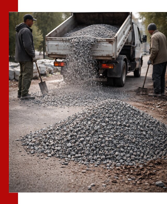 Гранитная крошка для посыпки дорог и тротуаров в Новоуральске