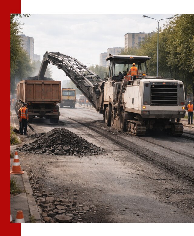 Фрезерованный асфальт в Новоуральске — удаление и вывоз старого покрытия