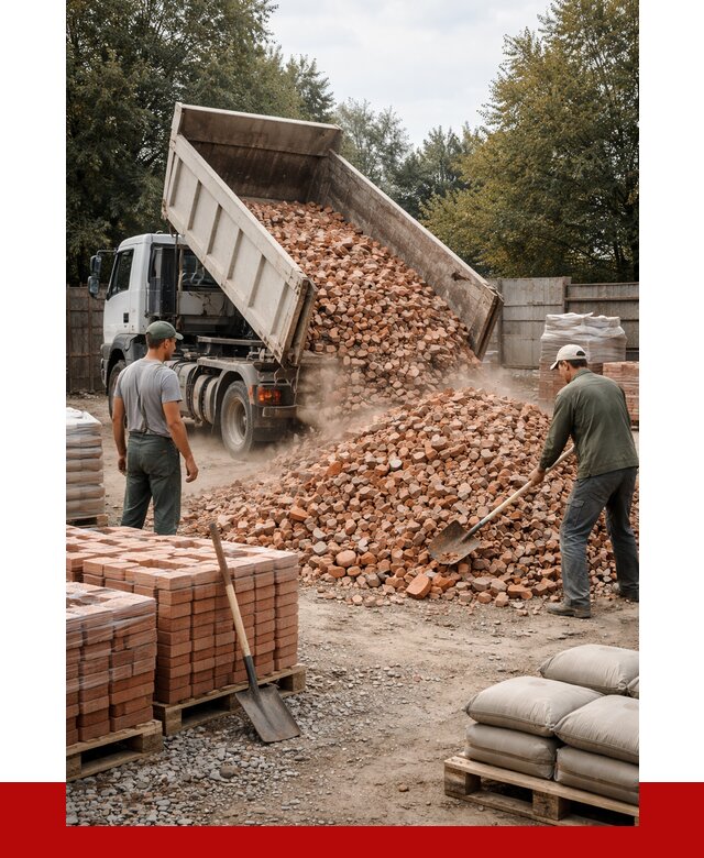 Бой кирпича в Новоуральске с доставкой от 4287 руб/куб | ПРОНЕРУДНву
