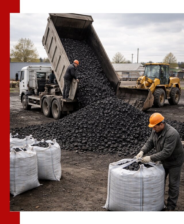 Доставка каменного угля в Новоуральске оптом и в розницу
