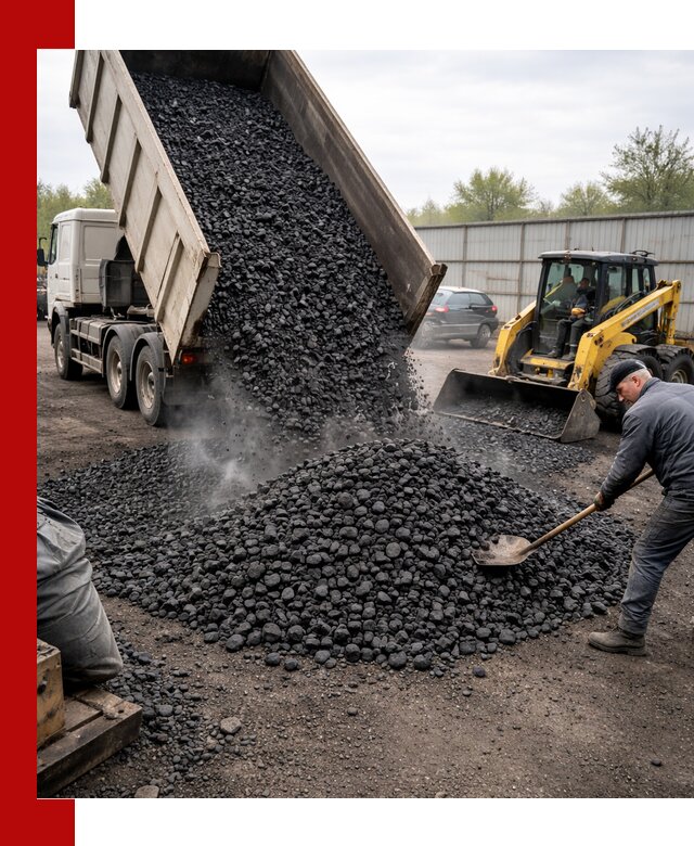 Доставка угля орех в Новоуральске оптом и в розницу