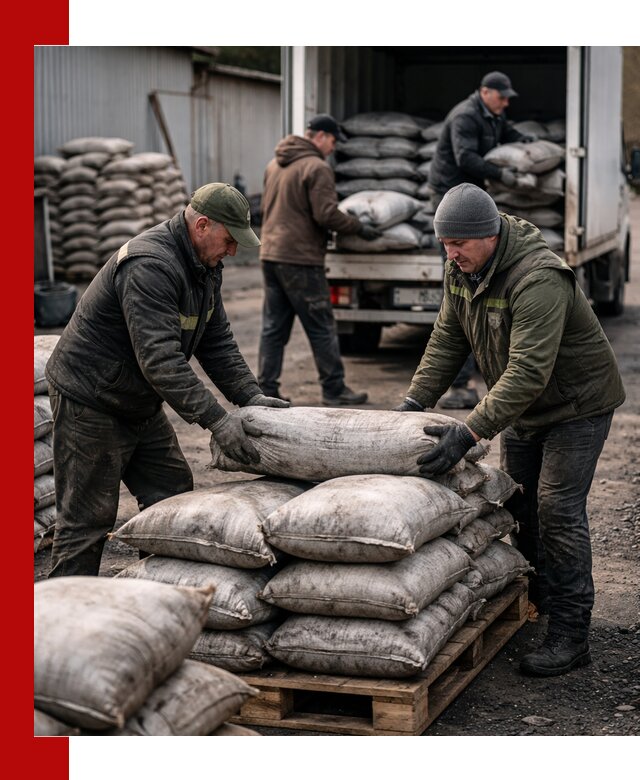 Доставка угля в мешках по выгодным ценам в Новоуральске