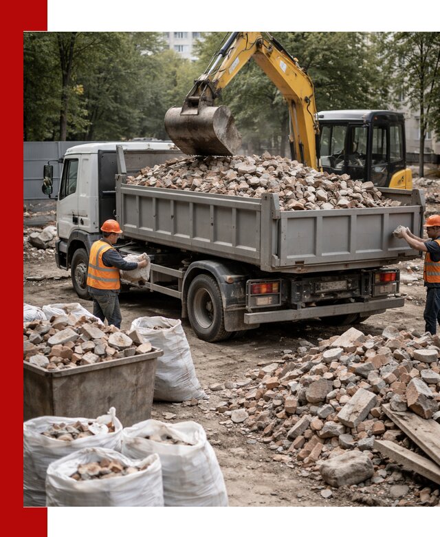 Вывоз строительного мусора в Новоуральске с самосвалами и контейнерами