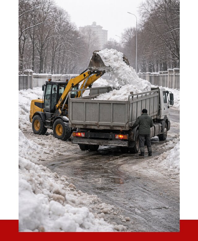 Вывоз снега с погрузкой в Новоуральске от 3573 р. ПРОНЕРУДНву