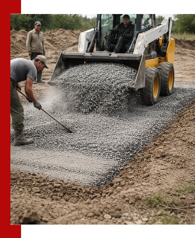 Устройство щебеночной подушки в Новоуральске для дорог и фундаментов